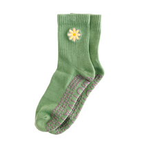 Load image into Gallery viewer, Daisy Half-Crew Grip Sock