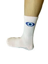 Load image into Gallery viewer, Evil Eye Half Crew Grip Sock
